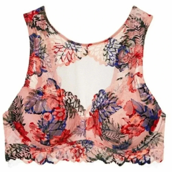 PINK Victoria’s Secret Floral Lace M-DD Bralette - Picture 2 of 11